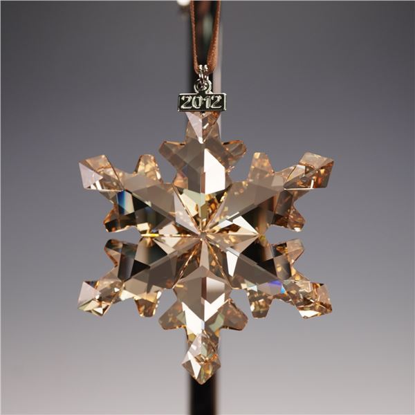 Swarovski Crystal 2012 SCS Gold Christmas Ornament 1139970