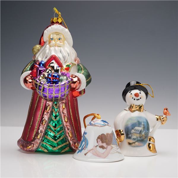 3pc KSA and Lladro Christmas Tree Ornaments
