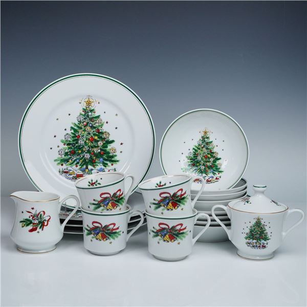 18pc Salem Porcelain China Christmas Eve Dinnerware Set