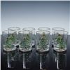 Image 1 : 8pc Spode Old Fashioned Christmas Tree Glasses