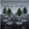 Image 1 : 4pc Cuthbertson Wine Glasses, Christmas Tree
