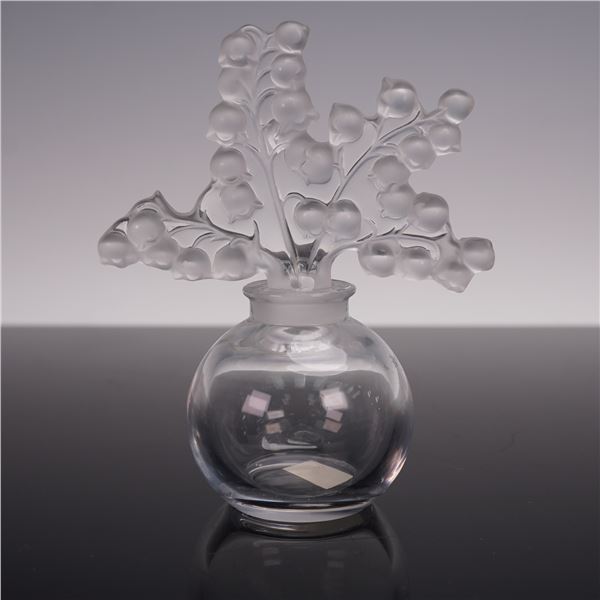 Lalique Crystal Perfume Bottle with Stopper, Clairefontaine