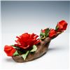 Image 2 : Albertini Collection Capodimonte Porcelain Red Roses Sculpture