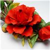 Image 3 : Albertini Collection Capodimonte Porcelain Red Roses Sculpture