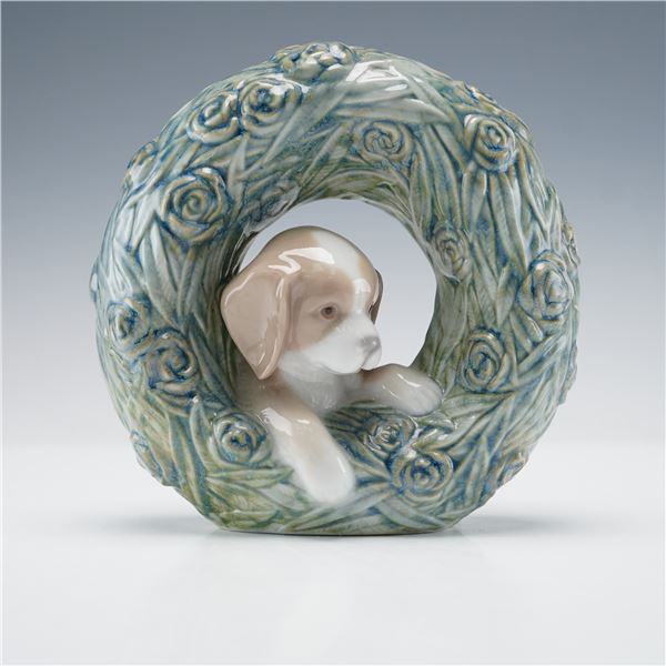 Lladro Porcelain Figurine, Puppy Natural Frames 1008071