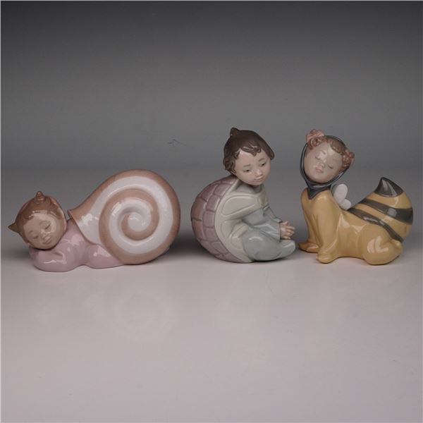 NAO by Lladro 'My Little Baby' Trio: Snail, Turtle & Bee Figurines