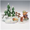 Image 3 : 2pc Goebel Hummel Sculpture and Figurine, Autumn Frolic