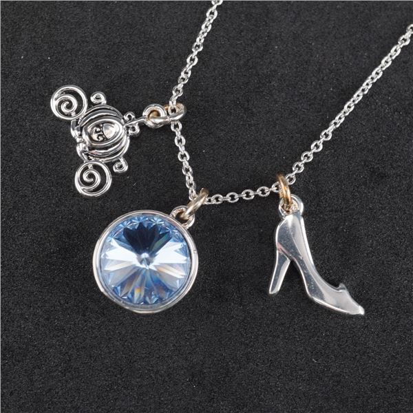 Disney Silver Plated Cinderella Pendant Necklace