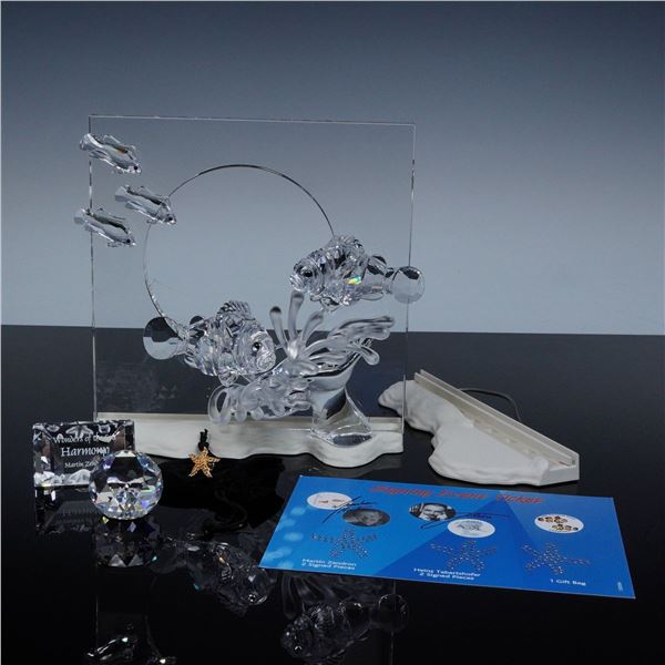 5pc Swarovski Wonders of the Sea Crystal Frame and Figurines, Harmony Set