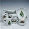 Image 1 : 23pc Salem Christmas Eve Porcelain Dinnerware Set for Four