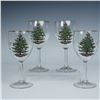 4pc Salem Wine Glasses, Christmas Eve