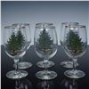 Image 1 : 6pc Cuthbertson Wine Glasses, Christmas Tree