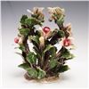 Image 2 : Capodimonte Italian Porcelain Rose Floral Centerpiece