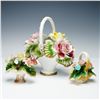 Image 1 : 3pc Capodimonte Porcelain Floral Baskets