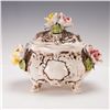 Image 2 : Capodimonte Italian Porcelain Covered Box with Rose Accents