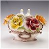 Image 2 : Capodimonte Figurine, Basket of Doves & Roses