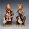 Image 1 : 2pc Erich Stauffer Porcelain Figurines, Boy and Girl with Geese