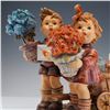 Image 2 : 2pc Goebel Hummel Figurine, Loves Bounty with Base
