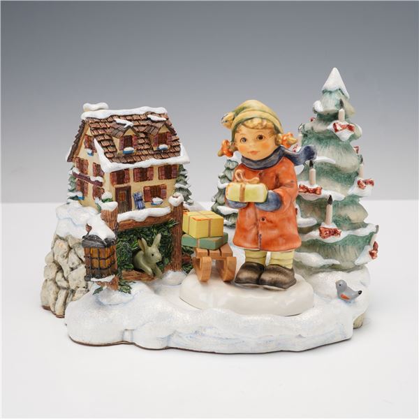 2pc Goebel Hummel Tidings of Joy Music Base & Good Tiding Figurine