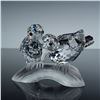 Image 1 : Swarovski Caring Sharing Crystal Figurine, Amour Turtle Doves