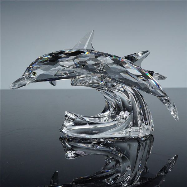 Swarovski Crystal Figurine, Lead Me Dolphins