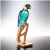 Image 1 : Swarovski Crystal Paradise Bird Figurine, Macaw Chrome Green