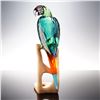 Image 3 : Swarovski Crystal Paradise Bird Figurine, Macaw Chrome Green