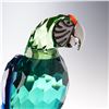 Image 4 : Swarovski Crystal Paradise Bird Figurine, Macaw Chrome Green
