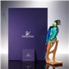 Image 7 : Swarovski Crystal Paradise Bird Figurine, Macaw Chrome Green