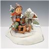 Image 2 : 2pc Goebel Hummel Figurine and Hummelscape, Christmas Frolic