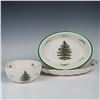 Image 1 : 3pc Spode Porcelain Christmas Tree Serving Tray and Dish & Bowl Set