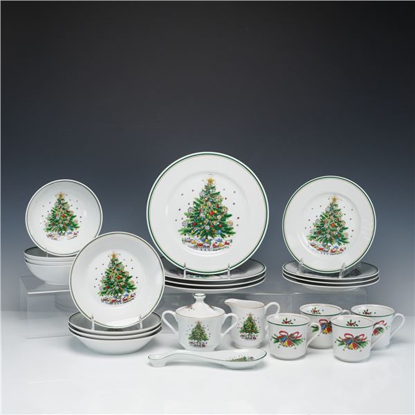 23pc Salem Porcelain China Christmas Eve Tableware Set