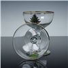 Image 2 : 4pc Cuthbertson Sherbet Glasses, Christmas Tree
