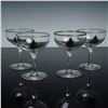 Image 3 : 4pc Cuthbertson Sherbet Glasses, Christmas Tree