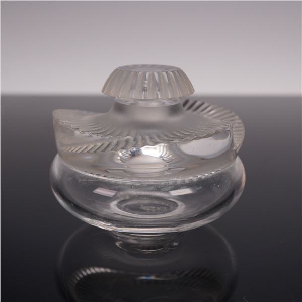 Lalique Style Perfume Bottle with Stopper, Baptiste