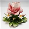 Image 1 : Capodimonte Pink Rose Candle Holder