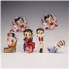 Image 1 : 6pc Betty Boop Figural Christmas Tree Ornaments