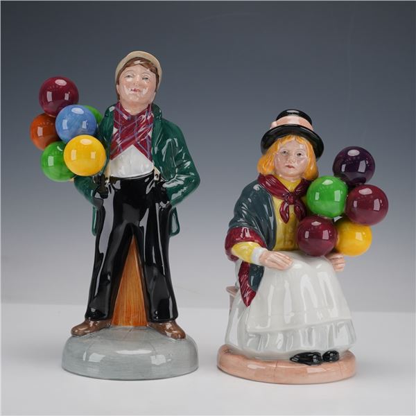 2pc Royal Doulton Figurines, Balloon Boy and Balloon Girl
