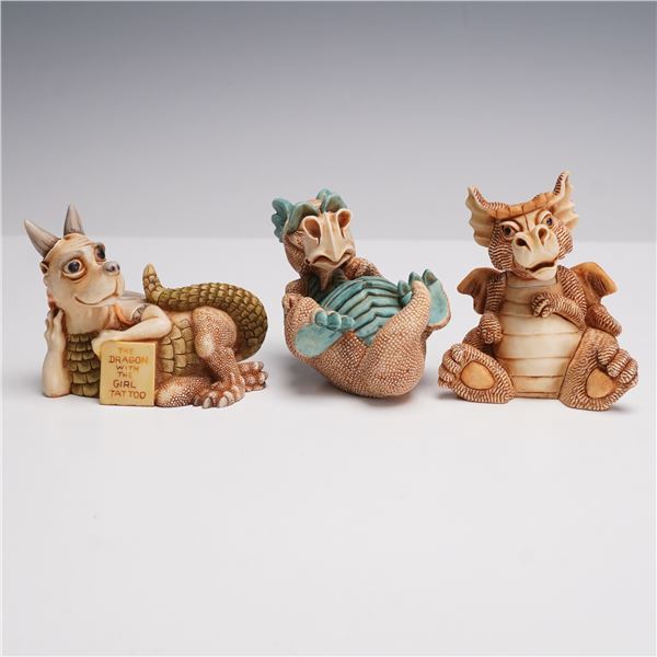 3pc Harmony Kingdom Treasure Boxes, Coco, Lazuli, and Femme Fatale