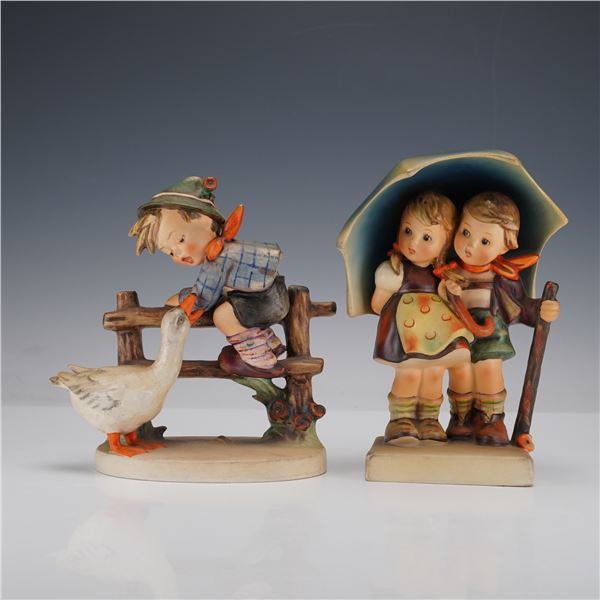 2pc Goebel Hummel Figurines, Barnyard Hero and Stormy Weather