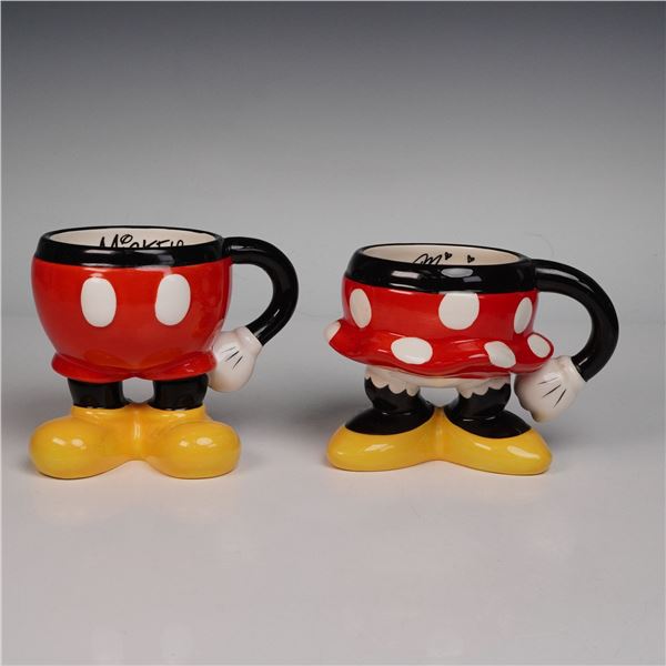 2pc Disney Ceramic Mickey & Minnie Mouse Pants Mugs