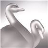 Image 4 : 2pc Lalique Crystal Paperweight Two Swans and Happy Duck Figurine