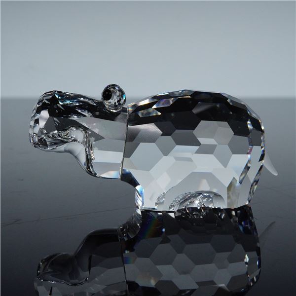 Swarovski Crystal Figurine, Hippopotamus Large