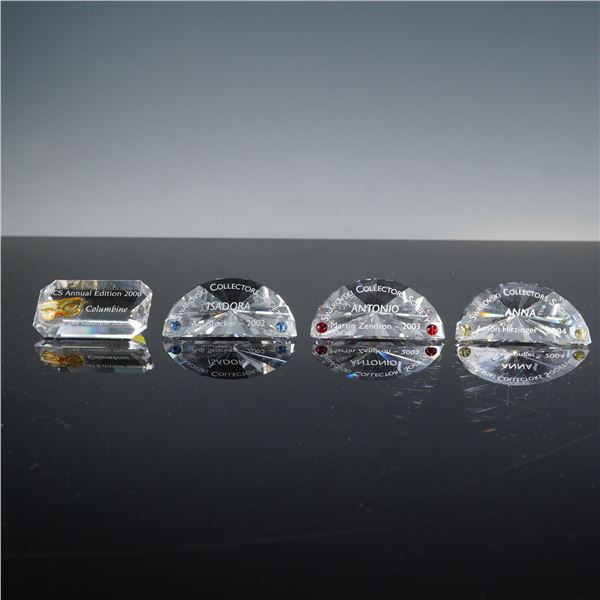 4pc Swarovski Crystal Collectors Society Plaques