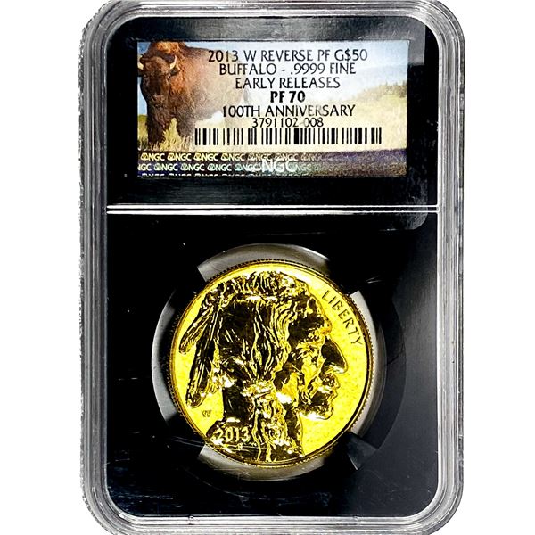 2013-W $50 Gold Buffalo 1 oz NGC PF70