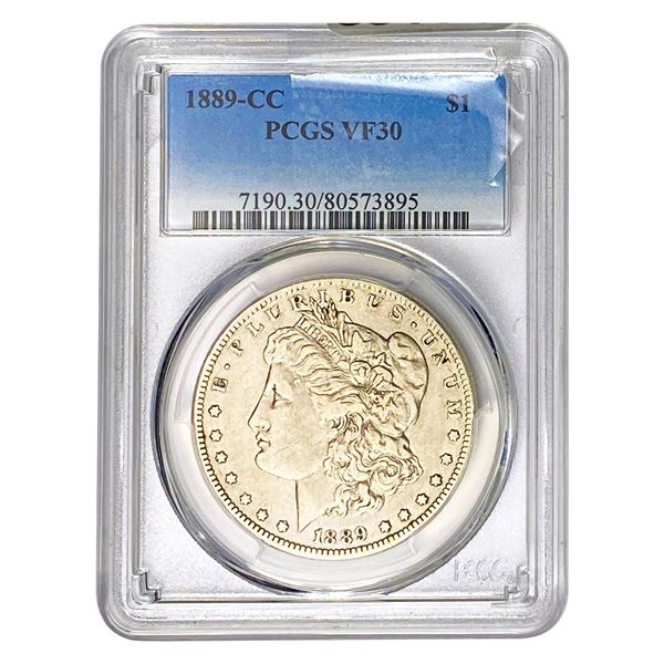 1889-CC Morgan Silver Dollar PCGS VF30