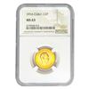 Image 1 : 1916 5 Pesos Gold Cuba NGC MS63