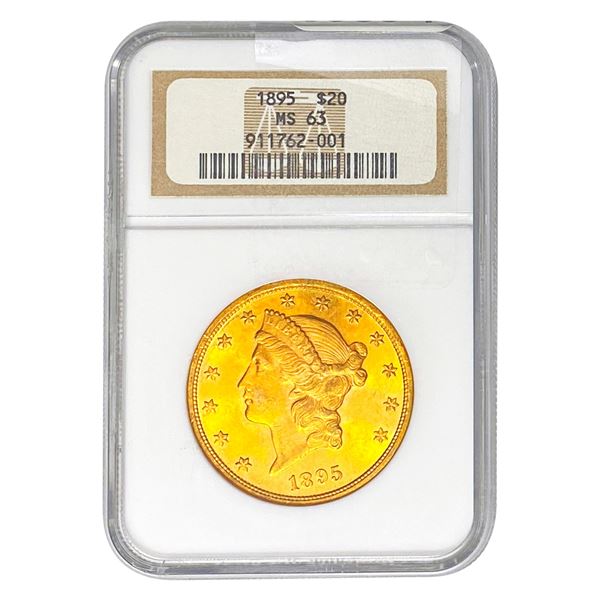 1895 $20 Gold Double Eagle NGC MS63