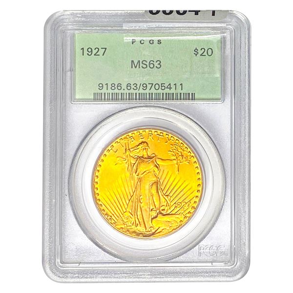 1927 $20 Gold Double Eagle PCGS MS63