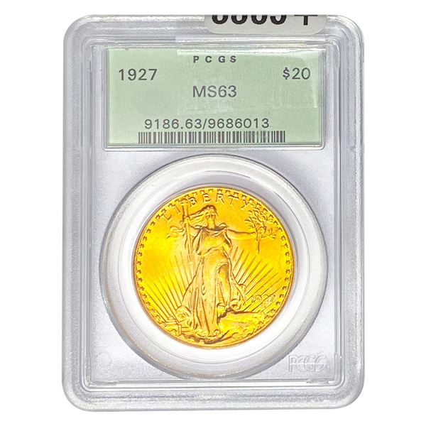 1927 $20 Gold Double Eagle PCGS MS63